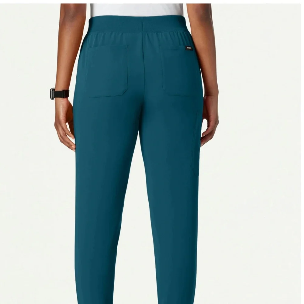 Jaanuu Silex Knit-Waist Scrub Jogger - Caribbean Blue - Picture 2 of 3